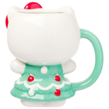 Hello Kitty Holiday Tree Dress 3D Sculpted Mug - 20 Oz