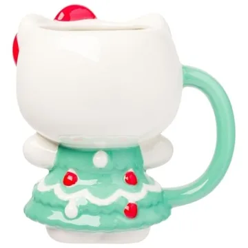 Hello Kitty Holiday Tree Dress 3D Sculpted Mug - 20 Oz
