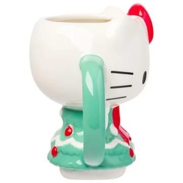 Hello Kitty Holiday Tree Dress 3D Sculpted Mug - 20 Oz