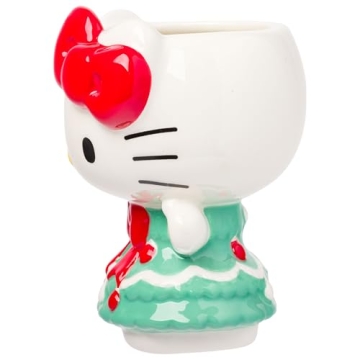 Hello Kitty Holiday Tree Dress 3D Sculpted Mug - 20 Oz