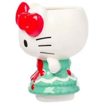 Hello Kitty Holiday Tree Dress 3D Sculpted Mug - 20 Oz