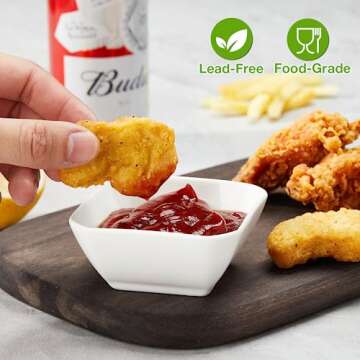 Mfacoy 6 Pack Ceramic Dipping Bowls - Multi-Purpose Sauce Dish Set