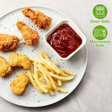 Mfacoy 6 Pack Soy Sauce Dishes - Elegant Dipping Bowls Set