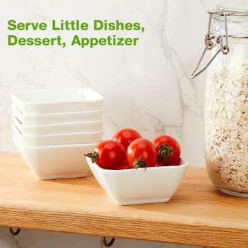 Mfacoy 6 Pack Soy Sauce Dishes - Elegant Dipping Bowls Set