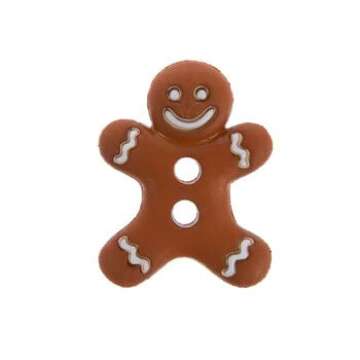 Christmas Crafts Gingerbread Man Decorative Buttons - 7 Pieces