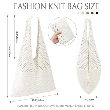 Ayieyill Women’s Crochet Tote Bag for Summer Style