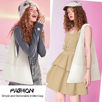 Ayieyill Women’s Crochet Tote Bag for Summer Style