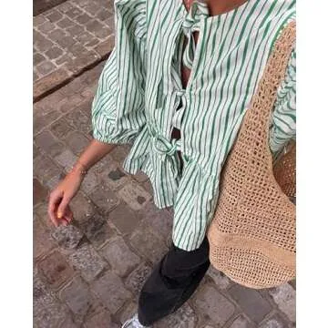 Chic Y2K Puff Short Sleeve Peplum Shirt for Summer