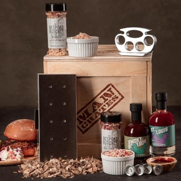 Grill Master Crate with Premium BBQ Accessories and Rubs