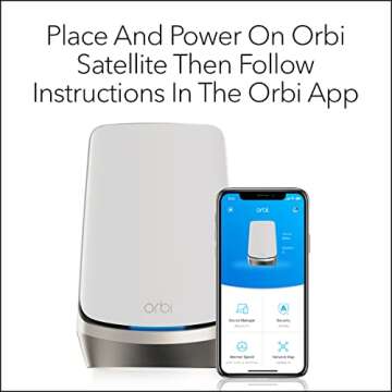 NETGEAR Orbi Quad-Band WiFi 6E Satellite - 10.8 Gbps Speed
