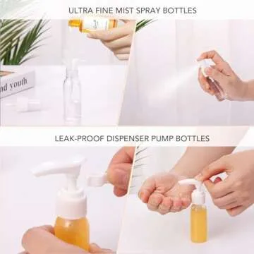 Muslish Travel Bottles - Leak-Proof Silicone Containers