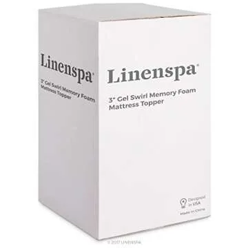 LINENSPA 3 Inch Cooling Gel Memory Foam Mattress Topper