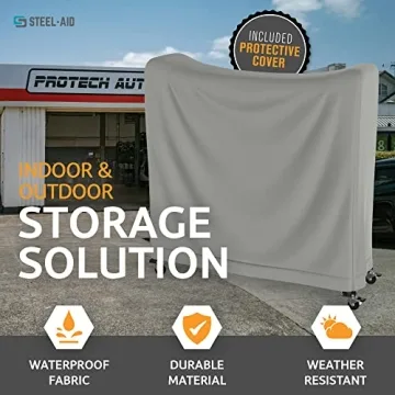 STEELAID 60 Inch Rolling Tire Rack Heavy-Duty Garage Organizer