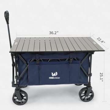 Whitsunday Collapsible Utility Wagon with Table and Pockets