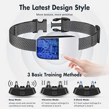NBJU Bark Collar for Dogs,Rechargeable Anti Barking Training Collar with 7 Adjustable Sensitivity an...