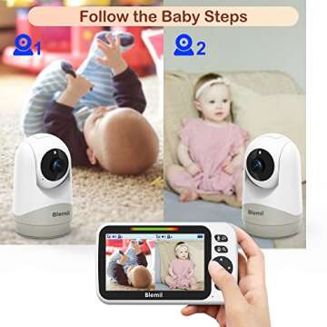 Blemil Baby Monitor with Split Screen & 30-Hour Battery