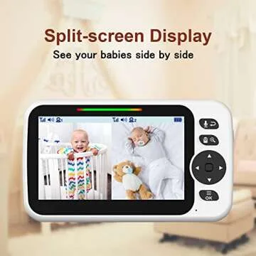 Blemil Baby Monitor with Split Screen & 30-Hour Battery