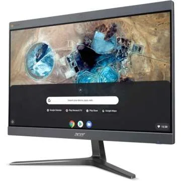 acer Chromebase D18Q2 CA24V2 All-in-One Desktop Computer PC, 23.8'' Full HD Touchscreen Display, 8th Gen Quad-Core i7-8650U, 4GB DDR4 RAM, 128GB SSD, Webcam, HDMI, WiFi, Chrome OS (Renewed)