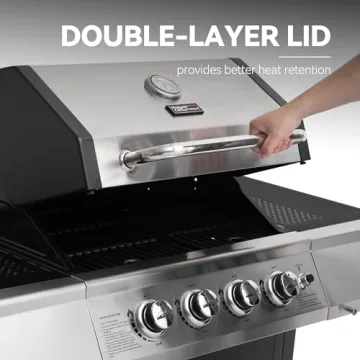 Royal Gourmet 4-Burner Propane Gas Grill for BBQ