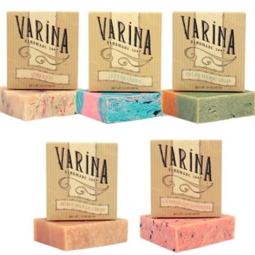 Varina Natural Carnival Variety Bar Soap - Gentle Cleansing for Sensitive Skin, Sweet and Vanilla - ...