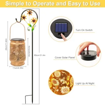 Sunflower Solar Lanterns for Outdoor Decor and Gifts