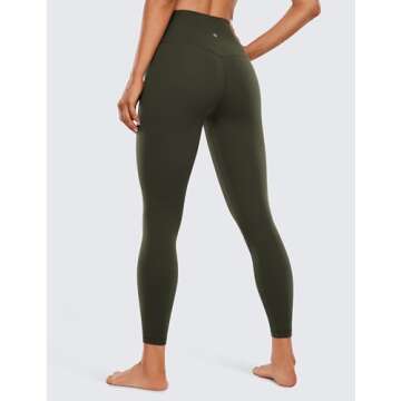 CRZ YOGA Womens Butterluxe High Waisted Yoga Leggings 25" - Double Seamed Buttery Soft Comfy Athleti...