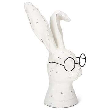 Raz Distressed Rabbit Floppy Ears Decorative Figurine