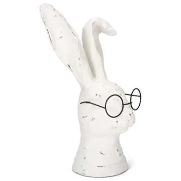 Raz Distressed Rabbit Floppy Ears Decorative Figurine