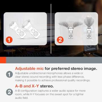 Tascam DR-07X Stereo Handheld Digital Audio Portable Recorder and USB Audio Interface, Pro Field, AV, Music, Dictation Recorder