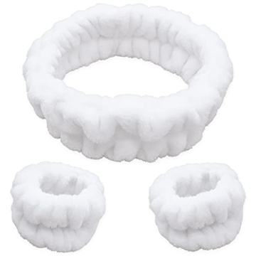 Soft Spa Headband & Wristbands for Skincare & Makeup