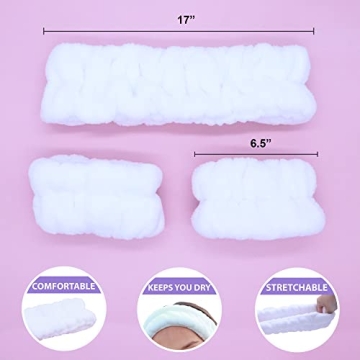 Soft Spa Headband & Wristbands for Skincare & Makeup