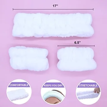 Soft Spa Headband & Wristbands for Skincare & Makeup