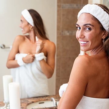 Soft Spa Headband & Wristbands for Skincare & Makeup