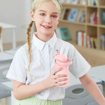 Kiocko Kids Insulated 12oz Water Bottle with Straw