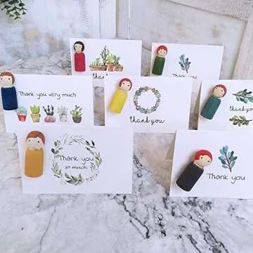 50 Unfinished Wooden Peg Dolls for Arts and Crafts