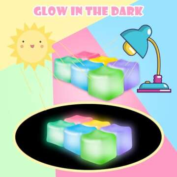 Glow Stress Cube Set - Sensory Squeeze Toy for All Ages