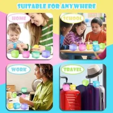 Glow Stress Cube Set - Sensory Squeeze Toy for All Ages