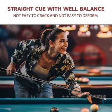 GSE Games & Sports Expert 58" 2-Piece Fiberglass Graphite Composite Billiard Pool Cue Stick, Set of 4 Pool Cues Sticks, 18/19/20/21 Oz Billiard Cue Sticks (Matte Black)