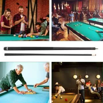 GSE Games & Sports Expert 58" 2-Piece Fiberglass Graphite Composite Billiard Pool Cue Stick, Set of 4 Pool Cues Sticks, 18/19/20/21 Oz Billiard Cue Sticks (Matte Black)