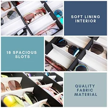 Sunglasses Organizer Edge I-Wear 18 pcs Storage Case