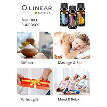 Essential Oils Set - 4 Oils & 2 Blends, Top 6 Essential Oils for Diffusers for Home, Stress Relief, Serenity Sleep Oil Blend Aromatherapy, Peppermint, Orange, Lavender, Eucalyptus Essential Oils