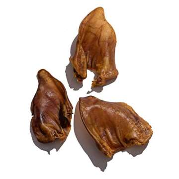 Jack&Pup Whole Pig Ears for Dogs - Extra Thick Large Pigs Ears - Premium Dog Pig Ear Treats - Natura...