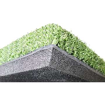 5' Feet x 5' Feet Ultra Heavy Duty Commercial Golf Practice Mat. Holds A Wooden Tee for On The Course Feel and Practice. Great for Indoor or Outdoor Practice.