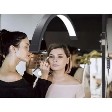 Hi_friend 23 inch Half Moon Lamp, Portable Esthetician Lash Light for Lash Tech, Bright Eyelash Extension Arched LED Floor Light, Lashing Lamp for Beauty, Skincare, Lashes