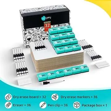 Dry Erase Lapboards Set - Double Sided Classroom Supplies