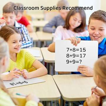 Dry Erase Lapboards 32 Pack, Double-Sided Small White Board for Classroom Student, 9"x12" Portable Dry Erase Board Bulk, Mini Whiteboard with 36 Pens, 36 Erasers & 36 Pen Holders, for Teacher Supplies
