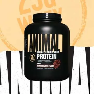 Animal Whey Protein Powder - 25g Protein, Brownie Batter Flavor
