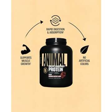 Animal Whey Protein Powder - 25g Protein, Brownie Batter Flavor