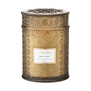 Luxurious Amber Candle by La Jolie Muse | 90-hour Burn