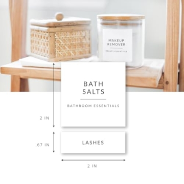 Minimalist Waterproof Bathroom Labels for Organizing